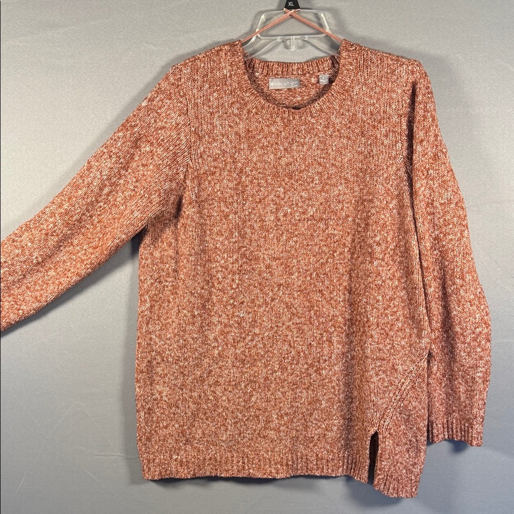 Women’s knit Sweater with asymmetrical front slit